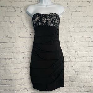 Black Floral Lace Dress XL